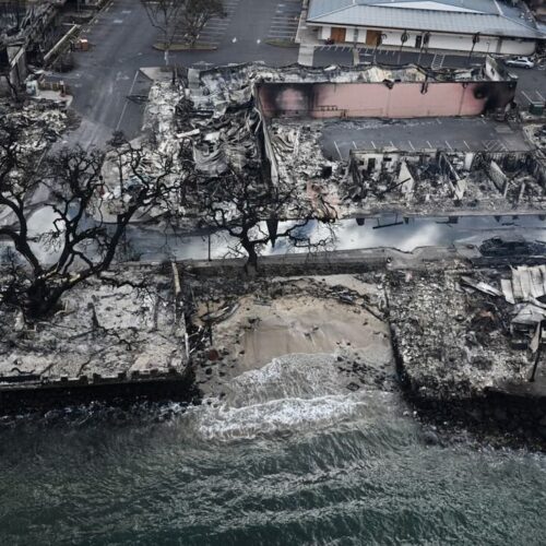 Incêndio no Havaí atingiu mais de 86% dos edifícios (Foto Patrick T. Fallon / AFP).