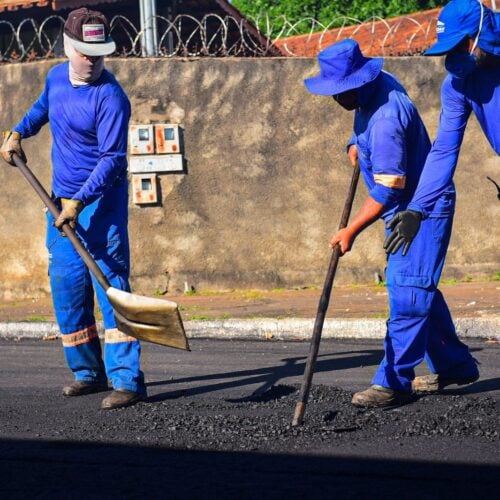 tapa-buracos Goiânia. Foto: Seinfra