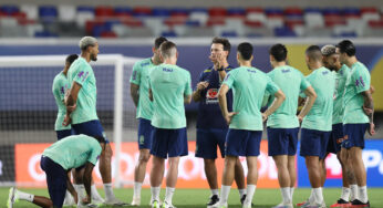 Fernando Diniz comanda seu primeiro treino à frente da Seleção Brasileira