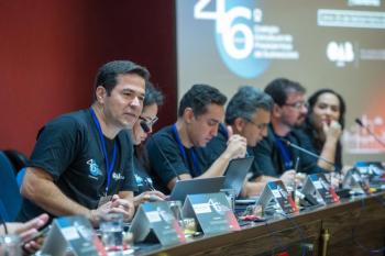 Registro da mesa coordenadora da reunião do colégio de presidentes de subseções da oab go