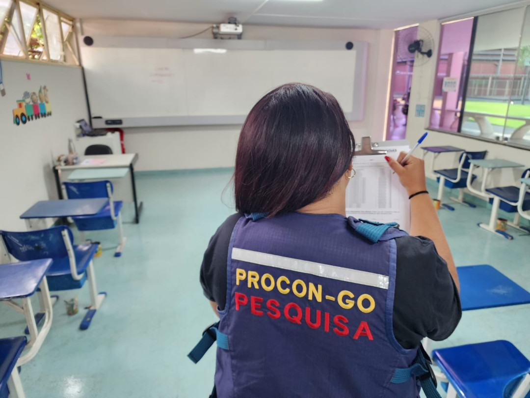 Procon Goiás analisa mensalidade de escolas de Goiânia. Foto: Procon Goiás