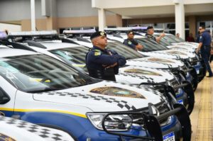 GCM Aparecida recebe viaturas do Ministério da Justiça e Segurança Pública. Foto: Rodrigo Estrela