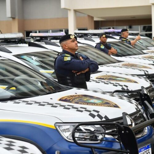 GCM Aparecida recebe viaturas do Ministério da Justiça e Segurança Pública. Foto: Rodrigo Estrela