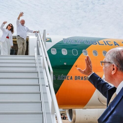 Lula e Janja se despedem de Alckmin para viagem a Havana-Cuba. Foto: Ricardo Stuckert/PR