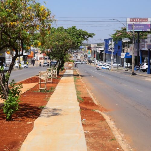 Revitalização asfáltica da Avenida Rio Verde. Foto: Seinfra