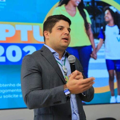 O secretário da Sefin, Vinícius Henrique Alves, apresentou novidades do IPTU 2024. Foto: Jackson Rodrigues