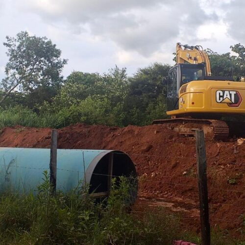 Obras de reconstrução do dique de contenção da Vila Roriz. Foto: Agência de Regulação de Goiânia