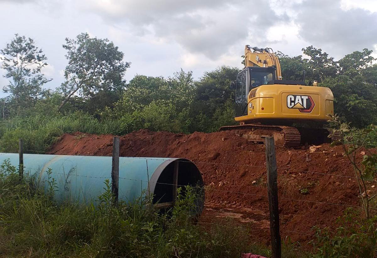 Obras de reconstrução do dique de contenção da Vila Roriz. Foto: Agência de Regulação de Goiânia