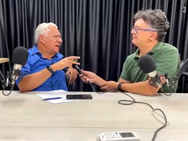 Altair Tavares entrevista Vilmar Rocha no estúdio do Diário de Goiás