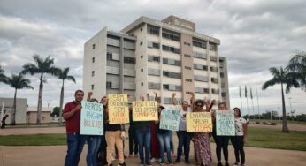 Profissionais de enfermagem realizam manifestação em prol do piso salarial em Aparecida