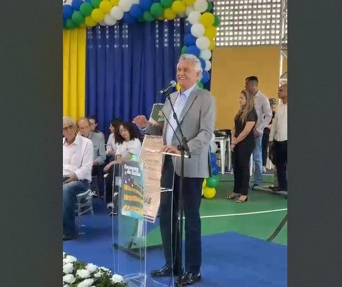 Ronaldo Caiado inaugura Colégio Estadual que homenageia seu filho. Foto: DG