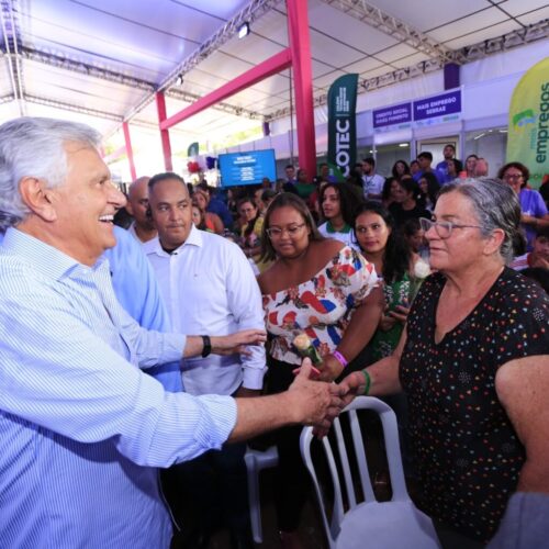 Ronaldo Caiado visita o Goiás Social Mulher. Foto: Rômulo Carvalho e André Saddi