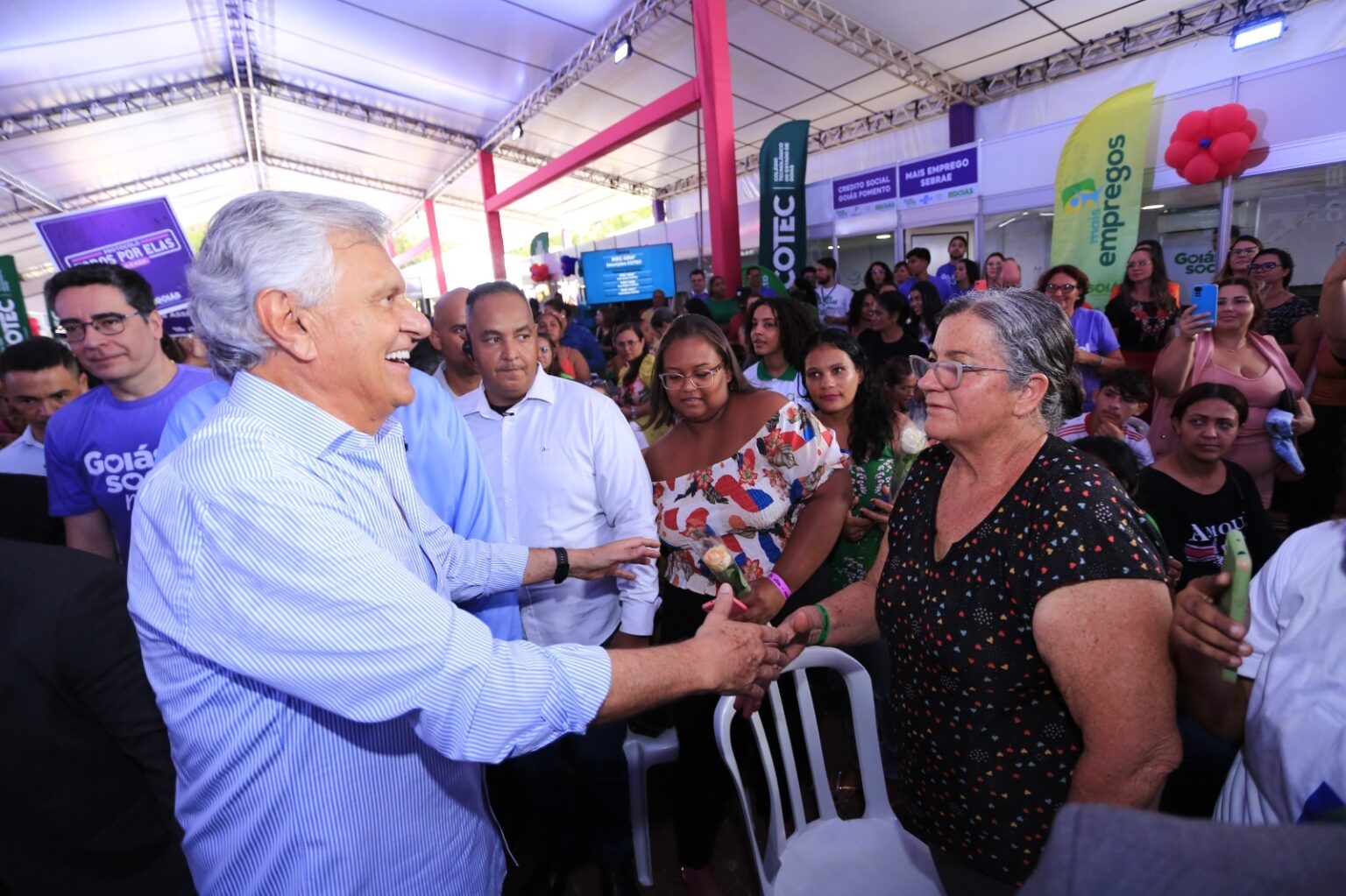 Ronaldo Caiado visita o Goiás Social Mulher. Foto: Rômulo Carvalho e André Saddi