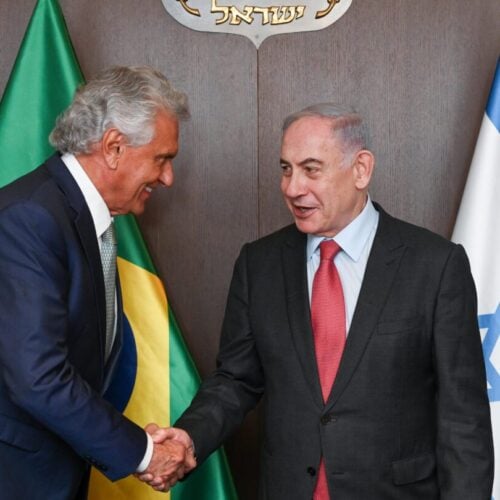 Ronaldo Caiado-e-recebido-pelo-primeiro-ministro-de-Israel Benjamin Netanyahu