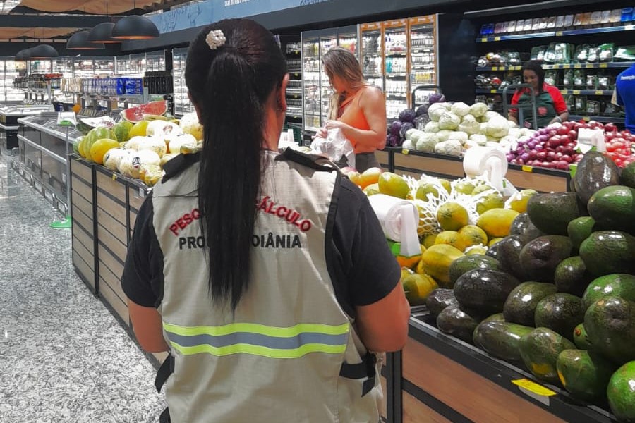 Pesquisa de preços de frutas e verduras em Goiânia. Foto: Procon Goiânia