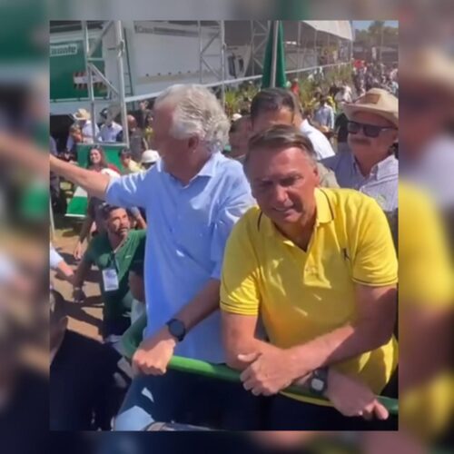 Ronaldo Caiado e Bolsonaro em Ribeirão Preto. Foto: Reprodução/Redes Sociais