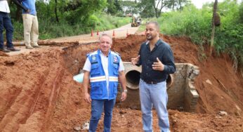 Prefeitura de Aparecida realiza obras em local afetado pelas fortes chuvas desta semana