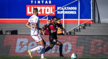 Indignado pela arbitragem contra o Flamengo, lateral do Atlético-GO adota discurso “contra tudo e todos”