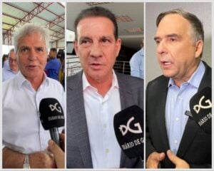 foto dos empresarios leonardo rizzo, vanderlan cardoso e sandro mabel