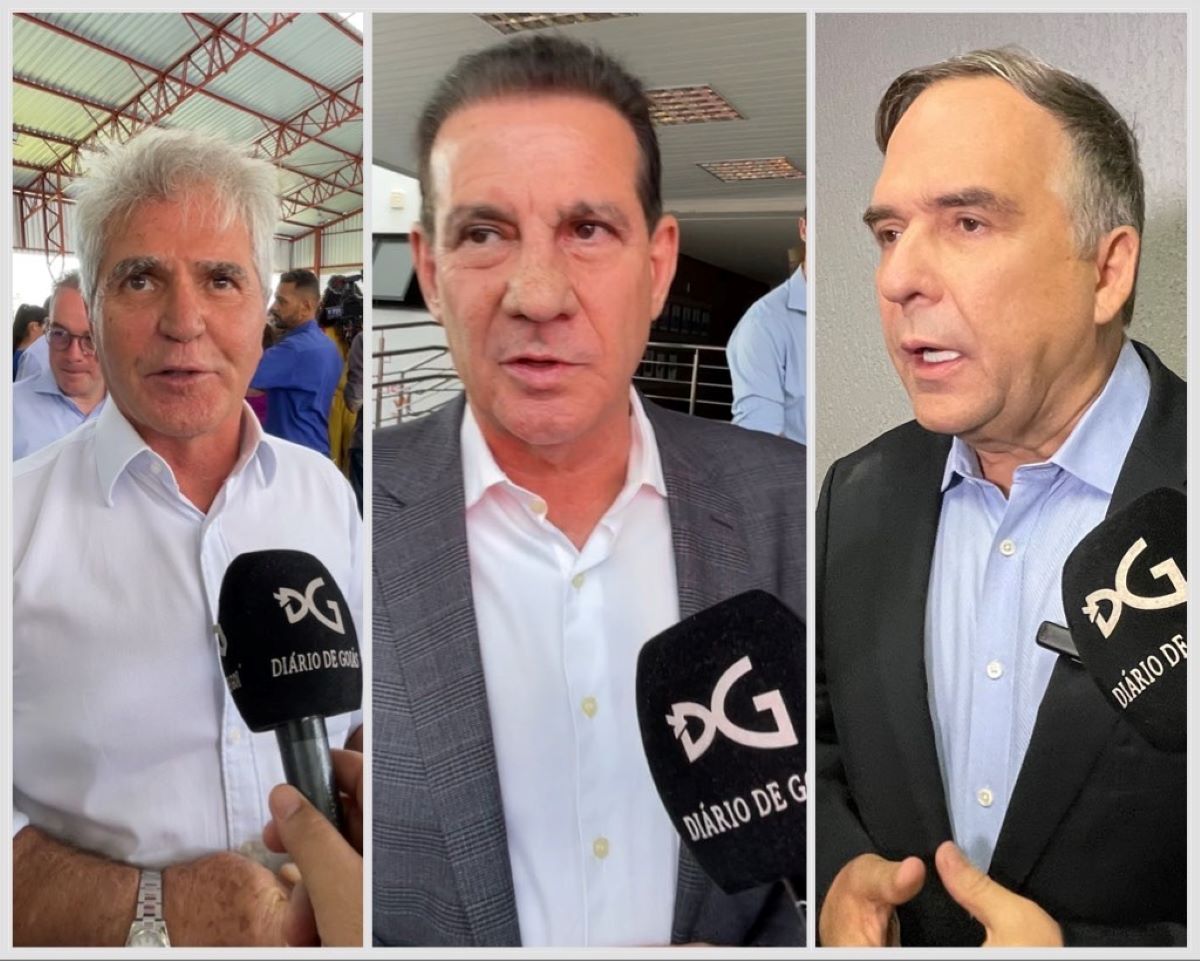 foto dos empresarios leonardo rizzo, vanderlan cardoso e sandro mabel