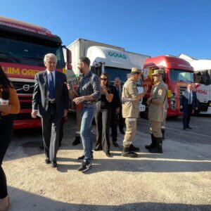 Ronaldo Caiado apresenta nova remessa de doações enviadas ao RS. Foto: Altair Tavares/DG