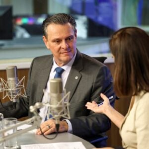 ministro Carlos Fávaro em entrevista ao programa "Bom dia, ministro". Foto: Marcelo Camargo/Agência Brasil