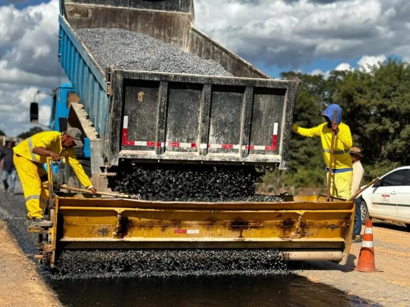 Revitalização da GO-108. Foto: Goinfra