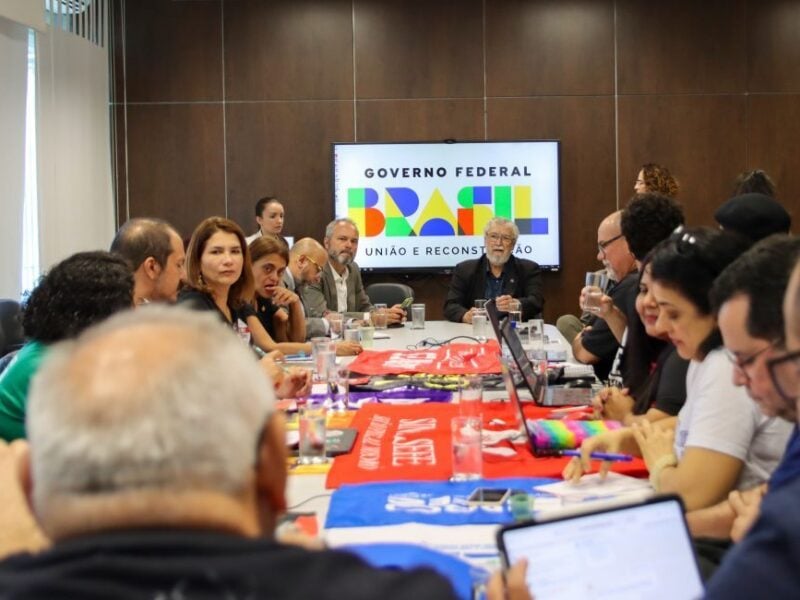 Reunião da Adufg-Sindicato com o governo federal. Foto: Reprodução/Adufg