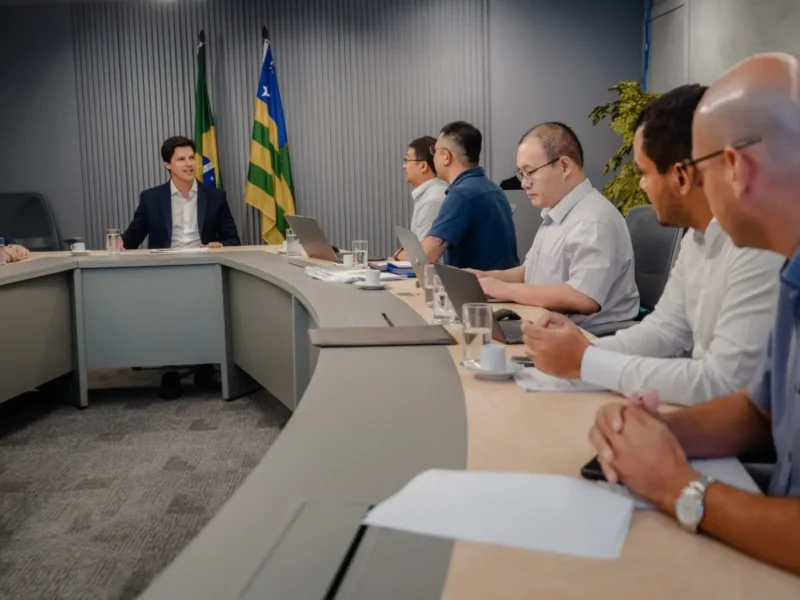 Daniel Vilela se reúne com executivos chineses. Foto: Hegon Corrêa