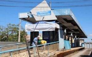 obras nas estações do eixo anhanguera. Foto: Edinan Ferreira