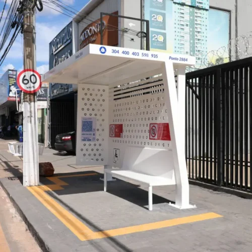 Revitalização dos pontos de ônibus da região Metropolitana de Goiânia. Foto: SGG