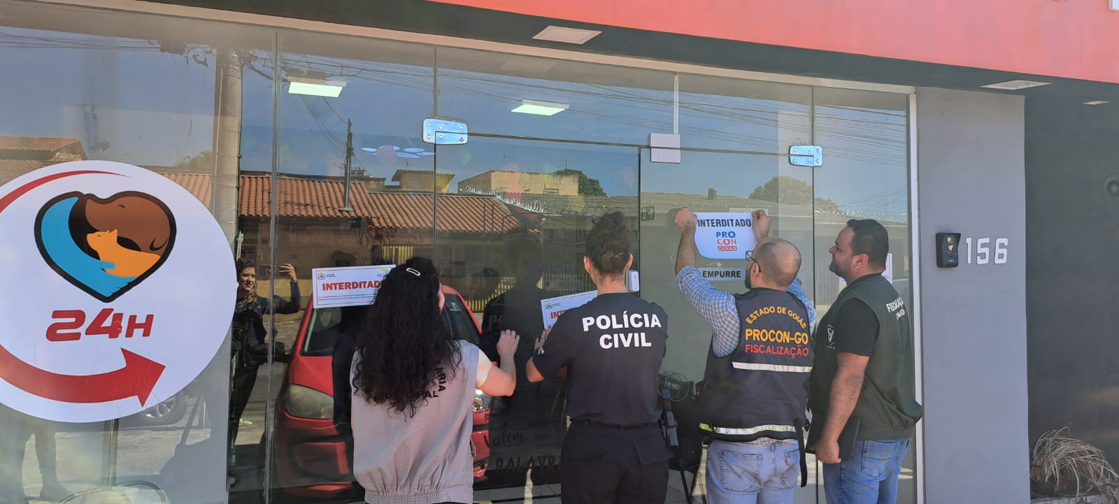 Operação conjunta interdita Clínica Veterinária em Goiânia. Foto: Procon Goiás