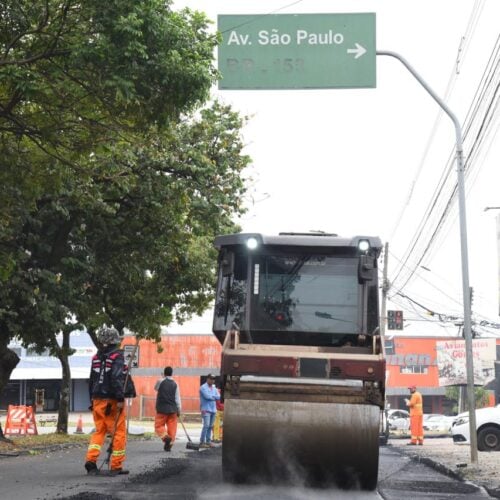 Obras de recapeamento Aparecida 100 anos. Foto: Jhonney Macena