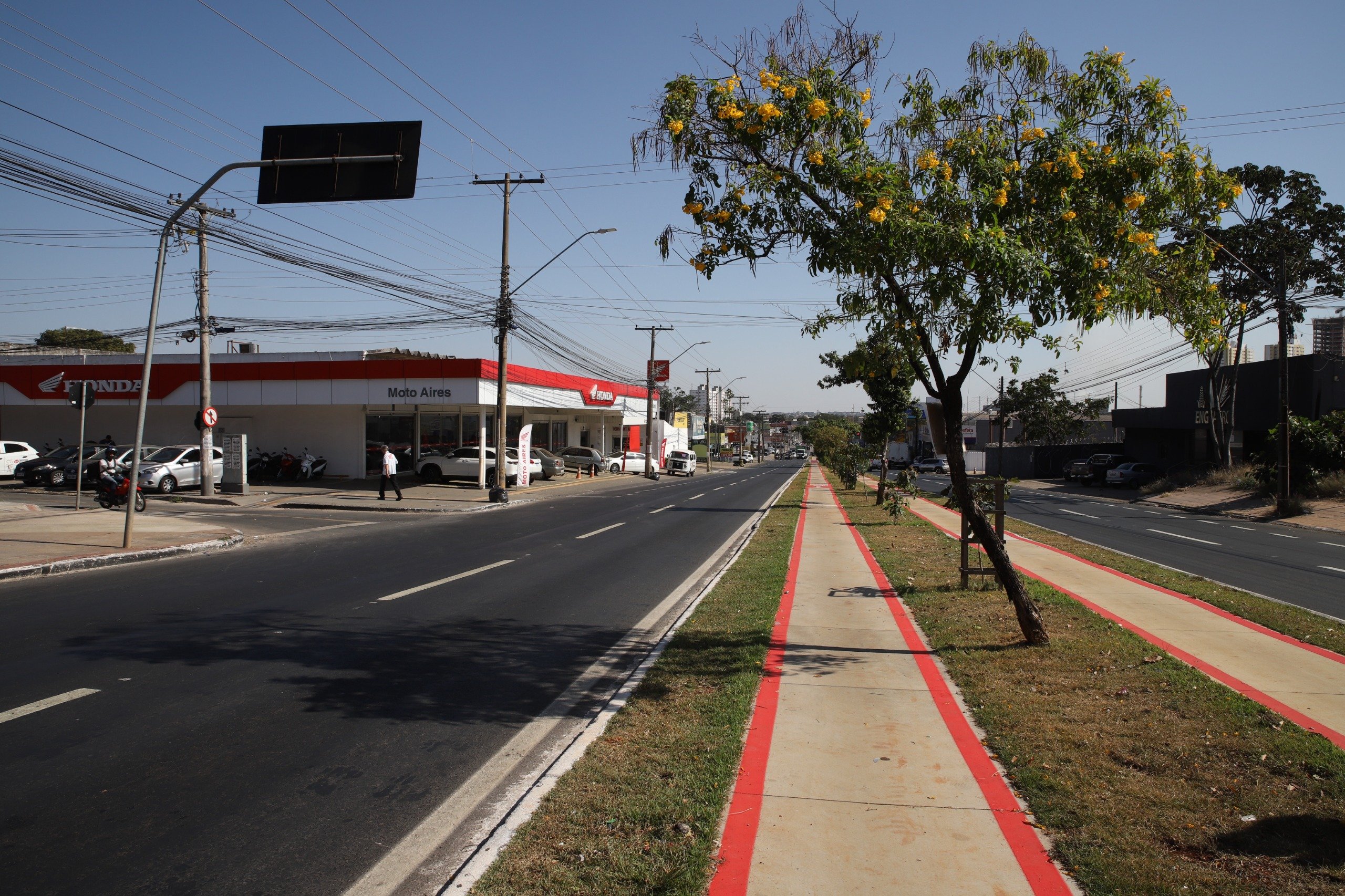 Avenida Rio Verde após revitalização. Foto: Brunno Moreira