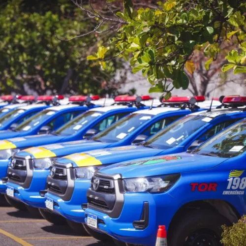 Novas viaturas do Comando de Policiamento da PMGO. Foto: Hegon Corrêa