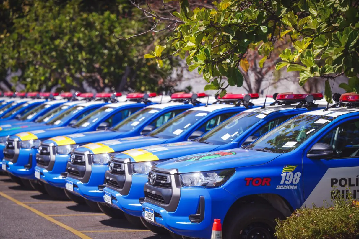 Novas viaturas do Comando de Policiamento da PMGO. Foto: Hegon Corrêa