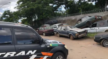 Patrulha do Detran promove mais uma ação de remoção de veículos abandonados, em Goiânia