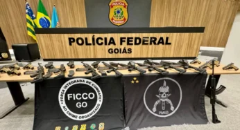 PMGO e PF apreendem em Goiânia fuzis e pistolas que iriam para o RJ