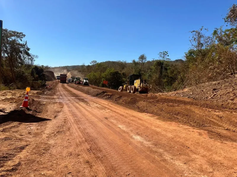 Obras da GO-132. Foto: Julia Castro e Silvano Vital/Goinfra