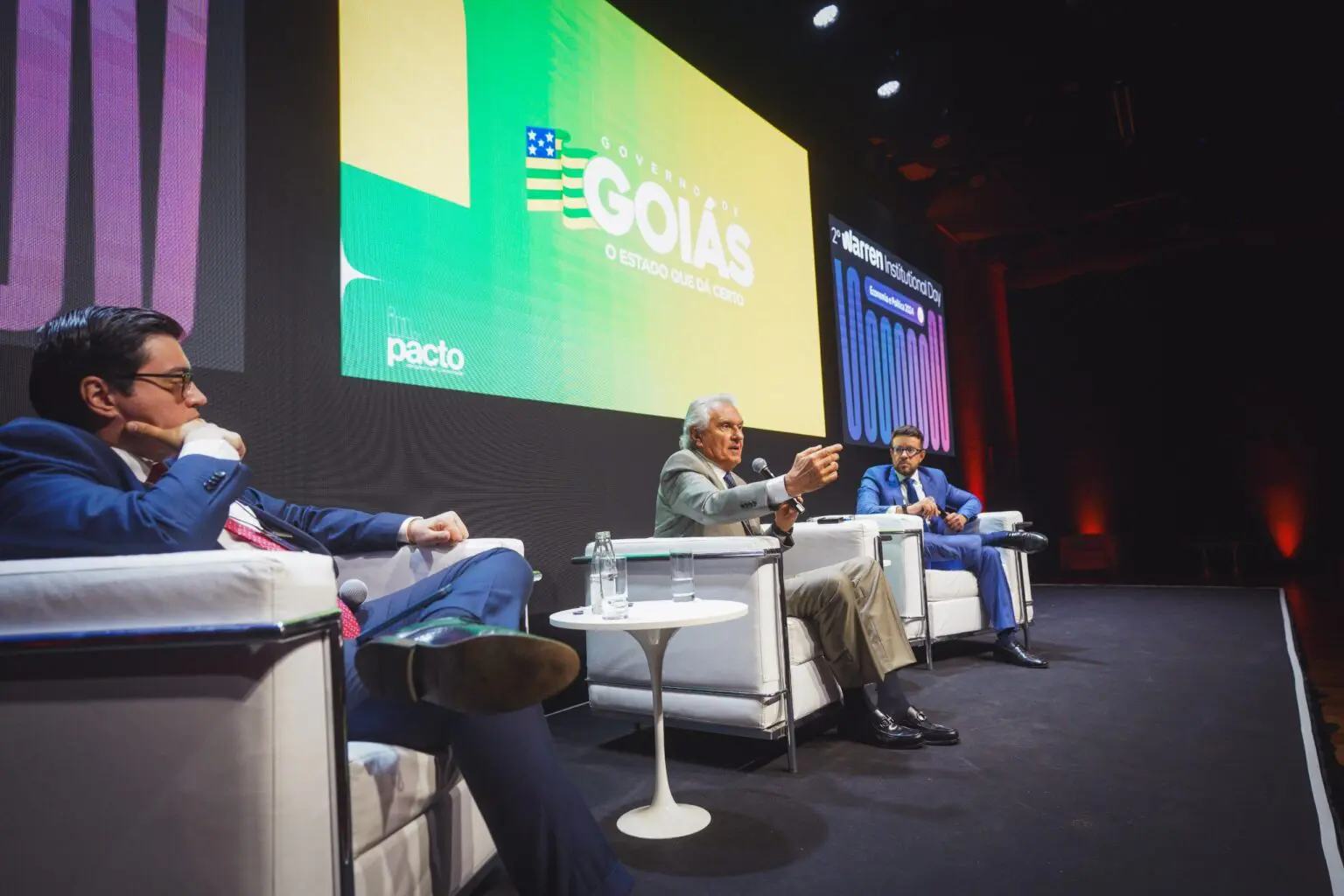 Ronaldo Caiado cumpre agenda em SP e apresenta mudanças feitas durante sua gestão em Goiás. Foto: Hegon Corrêa