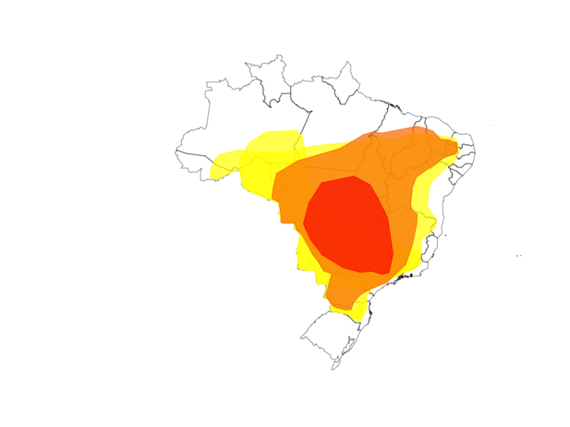 Inmet mapa de umidade e onda de calor. Foto: Reprodução