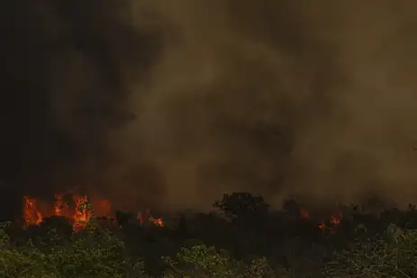 Incêndio no Parque Nacional de Brasília. Foto: Marcello Camargo/Agência Brasil