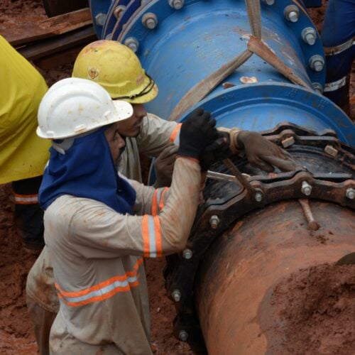 Obras Saneago. Foto: Divulgação