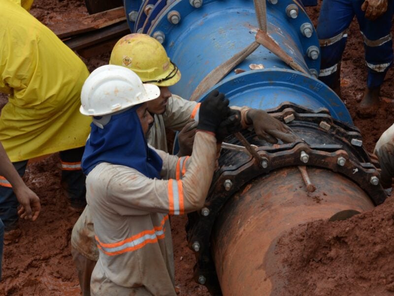 Obras Saneago. Foto: Divulgação