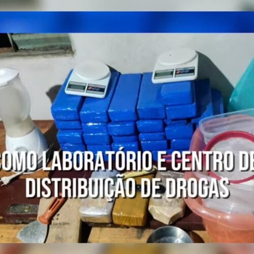 PMGO prende idoso e apreende apetrechos usados na fabricação de drogas. Foto: PMGO