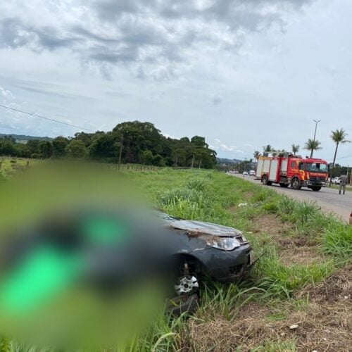 Acidente grave na GO-070 causa morte de duas pessoas, em Goianira. Foto: CBMGO