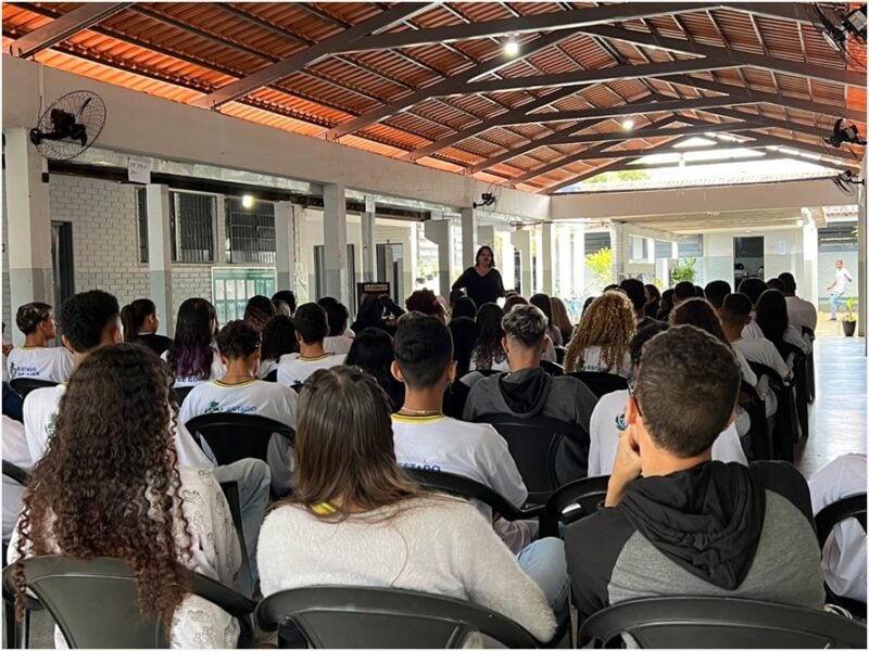 palestra para adolescentes da rede municipal. Foto: Secom